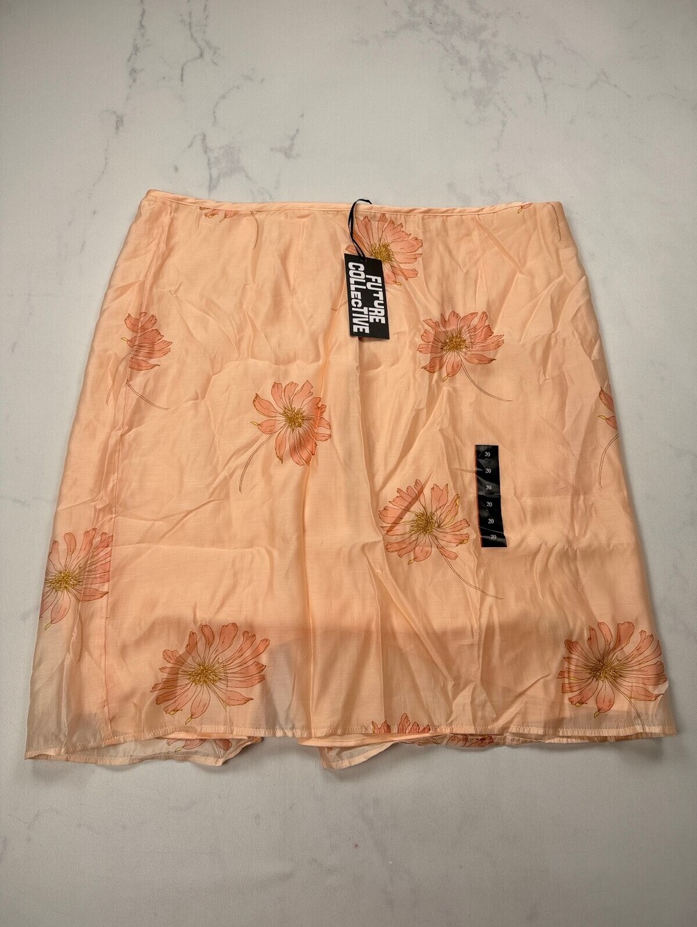 Future Collective Printed Mini Skirt Blush Modern Romantic - Womens 20